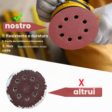 Carica l'immagine nel visualizzatore di Gallery, STEBRUAM 105 Pezzi Dischi Abrasivi 125mm, Carta Vetrata Abrasiva 8 Fori per Levigatrice Orbitale(Grana 40/60/100/150/240