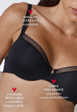 Carica l'immagine nel visualizzatore di Gallery, Lovable Reggiseno con Ferretto e Coppe non Imbottite Preformate in Microfibra, Sostegno, Forma Seno Naturale, Art. 027M, My Daily Comfort Donna