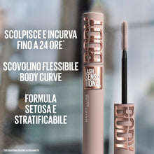 Carica l'immagine nel visualizzatore di Gallery, Maybelline New York Mascara Volumizzante, Adatto a Occhi Sensibili, Ciglia Incurvate e Volumizzate, Lunga Tenuta, Resist