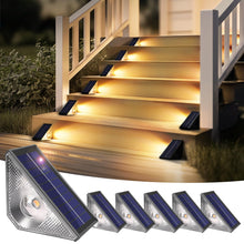 Carica l'immagine nel visualizzatore di Gallery, Solpex Luci solari per esterni, 6 pezzi, luce per scale, impermeabile, illuminazione a LED per scale esterne, gradini, r