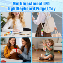 Carica l'immagine nel visualizzatore di Gallery, Joycabin Giocattoli Fidget da Tastiera con Luce LED, Portachiavi per Tastiera, Tastiera a 4 Tasti, Fidget, Clicker per T