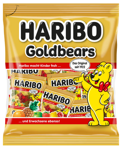 Haribo Orsetti D'Oro Multipack, 21 Mini Bustine Da 12gr, Caramelle Gommose, Gusto Frutta, Ideali Per Una Festa Di Compleanno - 250gr