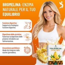 Carica l'immagine nel visualizzatore di Gallery, BROMELINA FORTE 5000+2500 GDU, 60 Cpr, VEGANO, Pura Extra Forte, Made in Italy