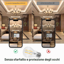 Carica l'immagine nel visualizzatore di Gallery, Lampadine Filamento LED E27 6W = 60W 690LM Bianca Calda 2700K 6 Pezzi