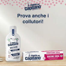Carica l'immagine nel visualizzatore di Gallery, Pasta del Capitano, Dentifricio Baking Soda Bio, Ravviva il Bianco Naturale dei Denti e Neutralizza gli Acidi della Plac