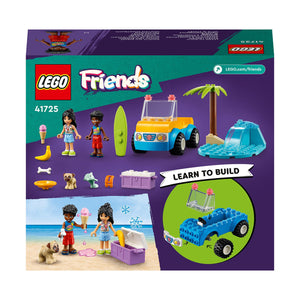 LEGO Friends Divertimento sul Beach Buggy con Macchina Giocattolo, Tavola da Surf, Mini Bamboline, Delfino e Cane, Giochi Estivi per Bambini e Bambine dai 4 Anni 41725