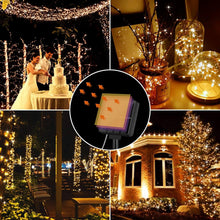 Carica l'immagine nel visualizzatore di Gallery, 2 pezzi di luci a stringa solare per esterni, 12 M / 39 Ft 100 LED Luci a stringa impermeabili Luci a stringa solare a 8
