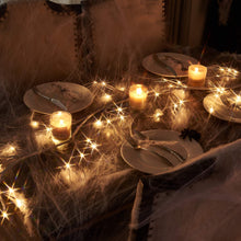 Carica l'immagine nel visualizzatore di Gallery, Ramo di luce bianca pura Rotang con 48 LED bianchi caldi, alimentato elettricamente, stringa di luci decorazione per cam