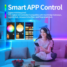 Carica l'immagine nel visualizzatore di Gallery, Smart 5 in 1 ZigBee 3.0 LED Strip Controller Pro per RGBCCT RGBW RGB CCT e 5 strisce LED Cob bianche, compatibile con Zi