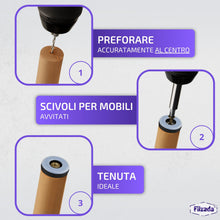 Carica l'immagine nel visualizzatore di Gallery, Filzada® 26x Piedini per Mobili in Teflon da Avvitare Ø 19 mm - Pattini
