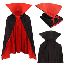 Carica l'immagine nel visualizzatore di Gallery, papapanda Vampiro Bambini Collo Alto Mantello Rosso Nero