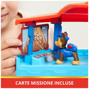 Paw Patrol, Quartier Generale, con Lanciatore per Veicoli, 2 Personaggi Paw Patrol, Veicolo della Polizia di Chase e Accessori, Giocattolo per Bambini e Bambine, 3+ anni