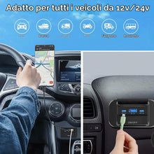 Carica l'immagine nel visualizzatore di Gallery, Presa USB 12V, 90W - Caricatore Triplo Porta con Ricarica Rapida Simultanea (QC3.0 + 2 x PD), Interruttore On/Off, Presa