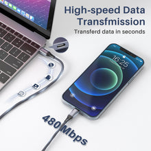 Carica l&#39;immagine nel visualizzatore di Gallery, RAVIAD Cavo USB C a Lightning 1M [Certificato MFi] Cavo iPhone USB Tipo C in Nylon Carica Rapida Caricatore per iPhone 14/13/13 Pro/13 Pro Max/12 Mini/11 Pro/11 Pro Max/11/SE 2020/XR/XS/X/8/8 Plus