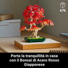 Carica l'immagine nel visualizzatore di Gallery, LEGO Botanicals Bonsai di Acero Rosso Giapponese - Set di Piante Artificiali con Foglie Rosse e Arancio Finte e Vaso Costruibile - Regalo per Adulti Amanti del Fai da Te - 10348