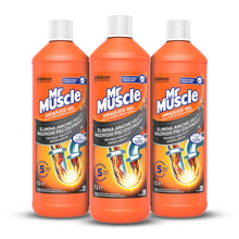 Carica l'immagine nel visualizzatore di Gallery, Mr Muscle Idraulico Gel, Disgorgante per Tubi e Scarichi, SICURO PER I TUBI - Formato Scorta da 3 pezzi da 1000 ml