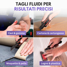 Carica l'immagine nel visualizzatore di Gallery, Filzada® 3x Taglierino Professionale Cutter con 13 Lame Carbon - Nitido