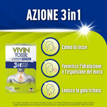 Carica l'immagine nel visualizzatore di Gallery, Vivin Tosse Complete Pocket Azione 3in1 Tosse Secca, Tosse Grassa, Mal Di Gola, 14 Stick 10ml. Senza Glutine e Senza Lat