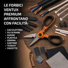 Carica l'immagine nel visualizzatore di Gallery, Forbici da Elettricista Professionali Acciaio Inox Titanio Spellafili