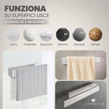 Carica l'immagine nel visualizzatore di Gallery, LIEBHEIM Porta Asciugamani Bagno Adesivo - Appendi Asciugamani Bagno