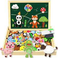 Carica l'immagine nel visualizzatore di Gallery, COOLJOY 120+ Pezzi Puzzle Bambini 3 Anni, Puzzle Magnetico, Giochi Montessori, Giochi Bambini 2 3 4 Anni, Modello di Ani
