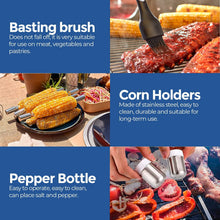 Carica l'immagine nel visualizzatore di Gallery, Edihome, Set Barbecue, Accesori Barbecue, 25 Pezzi, Kit Professionale, BBQ, Acciaio Inossidabile, Regalo Uomo, con Custo