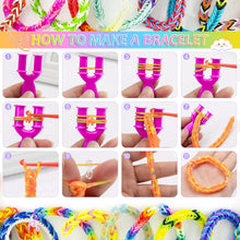 Carica l&#39;immagine nel visualizzatore di Gallery, AOKITO 2500+ Elastici per Braccialetti, 32 Colori Kit Elastici Braccialetti Fai Da Te Bambina con Gancetti, Varie Perline e Loom Band, Lavorare a Maglia Giocattolo Perfetto Bambini Regalo per Ragazze