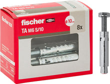 Carica l'immagine nel visualizzatore di Gallery, Fischer Tasselli in Acciaio TA M6 con Vite Testa Esagonale, Diametro Tassello 10 mm, per Cemento Armato, Calcestruzzo e 