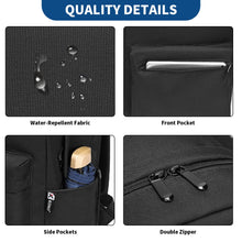 Carica l&#39;immagine nel visualizzatore di Gallery, KONO Zaino casual, zaino scuola leggero 15,4 pollici Laptop Bag per viaggi lavoro scuola affari sport (Nero)