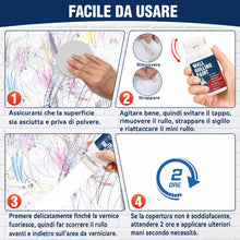 Carica l'immagine nel visualizzatore di Gallery, Mini Rullo per Ritocchi Parete 100g, Asciugatura Rapida a base d'acqua, Pittura Bianca per Interni con Rullo, Facile da 