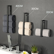 Carica l'immagine nel visualizzatore di Gallery, SAYAYO Portasciugamani Bagno Nero Porta Asciugamano Autoadesivo 30CM