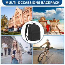 Carica l&#39;immagine nel visualizzatore di Gallery, KONO Zaino casual, zaino scuola leggero 15,4 pollici Laptop Bag per viaggi lavoro scuola affari sport (Nero)