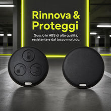 Carica l'immagine nel visualizzatore di Gallery, Guscio Chiave Smart Fortwo 3 Tasti ABS Nero 2 Pezzi Ricambio