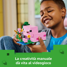 Carica l'immagine nel visualizzatore di Gallery, LEGO Minecraft La Casa del Maialino Giocattolo - Set di Costruzioni che Include una Figura Eroe, un Mob, una Fattoria e un Bioma della Foresta - Regalo per Gamer, Bambine e Bambini da 7 Anni - 21268