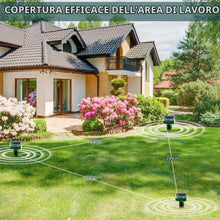 Carica l'immagine nel visualizzatore di Gallery, Distributori di talpe solari: IP65 impermeabile a energia solare, spaventaparvicole, antitalpe a ultrasuoni, per espelle