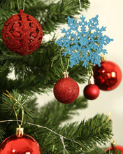 Carica l'immagine nel visualizzatore di Gallery, Palline di Natale Rosse, 105 Palline Natale Infrangibili Con Gancio Palle di Natale Diametro 3/4/6 cm, Decorazioni Albero di Natale con 4 Decorazioni con Fiocchi di Neve, 5 Cartoline di Natale
