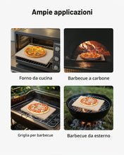 Carica l'immagine nel visualizzatore di Gallery, VEVOR Pietra per Pizza, Pietra da Forno per Pizza Rettangolare in Cordierite da 406 x 355 x 15 mm, con Raschietto, Cordi