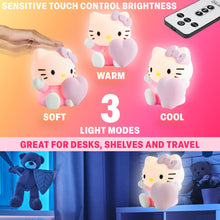 Carica l'immagine nel visualizzatore di Gallery, Get Trend Hello Kitty Sanrio Silicone Luce 3D, Ricaricabile Tramite USB LED Lampada Anime, 3 Modalità Luce Telecomandate