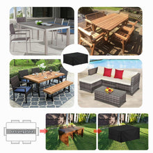 Carica l'immagine nel visualizzatore di Gallery, LAMUNI Copertura Tavolo Esterno 160x100x75cm Copritavolo Rettangolare Copertura Mobili Giardino Impermeabile Telo Copri 