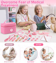 Carica l&#39;immagine nel visualizzatore di Gallery, Ophy Valigetta Dottore Bambini, kit Dottoressa Bambina per Ragazze e Ragazzi di 3, 4, 5Anni, Kit Medico Giocattolo con Stetoscopio, Kit Dottore Bambino,Gioco di Ruolo per bambina estivo Performance