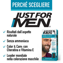 Carica l'immagine nel visualizzatore di Gallery, Just For Men Barba &amp; Baffi, Tinta Uomo Con Cheratina, Castano Scuro M45