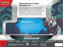 Carica l'immagine nel visualizzatore di Gallery, Pokémon- Collezione Grafaiai-Ex del GCC (Due Carte promozionali, Carta olografica Gigante e Quattro Buste di espansione), Edizione in Italiano, Colore, 290-60483