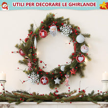 Carica l'immagine nel visualizzatore di Gallery, LEMESO Decorazioni Albero di Natale Rosse e Bianche Palline di Natale 70 pz Ciondoli Natalizi Addobbi Pendenti Ornamenti da Appendere Fiocchi di Neve Ghiaccioli