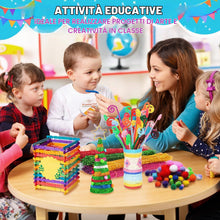 Carica l'immagine nel visualizzatore di Gallery, Lavoretti Creativi per Bambini,2500+PCS DIY Art Craft Set,Giochi Creativi