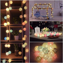 Carica l'immagine nel visualizzatore di Gallery, Ciskotu Ghirlanda Luminosa Cotone LED Con spina, 3,8M 20 Palline Decorativ Catena Luminoso Interno LED, Ghirlanda Lumino