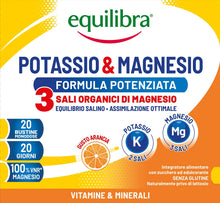 Carica l'immagine nel visualizzatore di Gallery, Equilibra Magnesio e Potassio 3 Formula Potenziata, 20 Bustine, Arancia