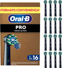 Carica l'immagine nel visualizzatore di Gallery, Oral-B Testine di Ricambio, Cross Action, Nere, 16 Ricambi