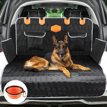 Carica l'immagine nel visualizzatore di Gallery, OneAmg Telo Auto per Cani Bagagliaio Coprisedile Auto per Cane Antiscivolo Resistente All'acqua Antigraffio Telo Macchina per Cani con Ciotola per Cani e Borsa per la Conservazione(182cm×101cm)
