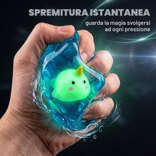 Carica l'immagine nel visualizzatore di Gallery, Cubo Squishy Antistress Narvalo Fluorescente, Giocattolo Sensoriale per Bambini e Adulti, Rilassante per Ansia e ADHD, I