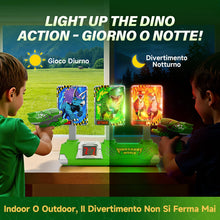 Carica l'immagine nel visualizzatore di Gallery, Dinosauri Tiro Bersaglio Bambini Luminosi Elettrico Digitale con Pistola Giocattolo, Esterno Giardino Giochi Bambino 3-1